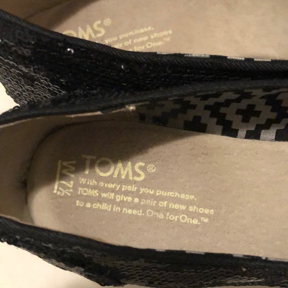 Toms sequin black wedges - Picture 8 of 8